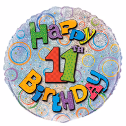 Unique Party 55505, Toy balloon, Foil, Multicolour, Round, 11 yr(s), English