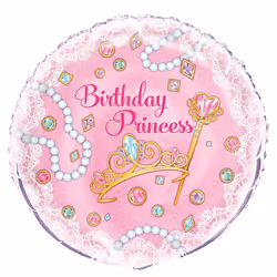 Unique Party 58147, Toy balloon, Foil, Pink, Birthday, Round, 450 mm