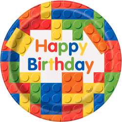 Unique Party 58235, Plate, Round, Paper, Multicolour, Image, 8 pc(s)