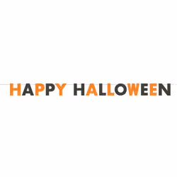 Unique Party 63495, Bunting banner, Black, Orange, Monochromatic, Halloween, 2740 mm, 1 pc(s)