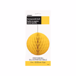 Unique Party 64251, Decorative ball, Yellow, Paper, 1 pc(s), Box, 20 cm