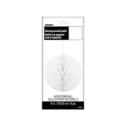 Unique Party 64257 decorative finial Decorative ball White Paper 1 pc(s)