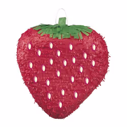 Unique Party Strawberry, Standard pinata, Any gender, Green, Red, White, 450 mm, 400 mm, 1 pc(s)