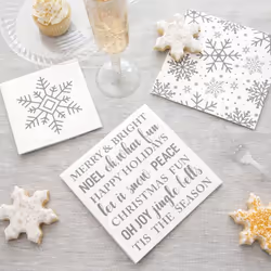 Unique Party 77232 Paper Silver, White 16 pc(s)