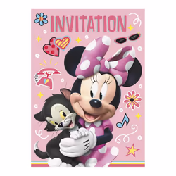 Unique Disney Minnie Mouse Party Invitations - 5.5  x 4   8 Pcs
