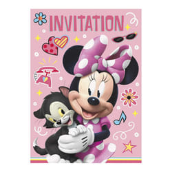 Unique Disney Minnie Mouse Party Invitations - 5.5  x 4   8 Pcs