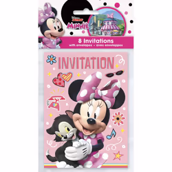 Unique Disney Minnie Mouse Party Invitations - 5.5  x 4   8 Pcs