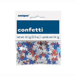 Unique   White & Blue Star Foil Confetti  1ct  Red  White  and Blue