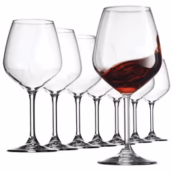 Bormioli Rocco Crystal Drinking Cup Wine Glasses 18.0 Ounces. Laser