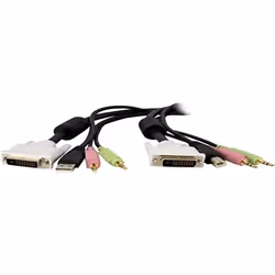 StarTech.com 4-in-1 Cable for KVMs with Dual Link DVI and USB - Audio