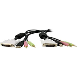 StarTech.com 4-in-1 Cable for KVMs with Dual Link DVI and USB - Audio
