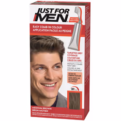 Just For Men A-35 Medium Brown AutoStop Comb-In 12 Ounce