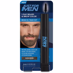 Just for Men 1-Day Beard & Brow color, Temporary color for Beard and Eyebrows, For a Fuller, Well-Defined Look, Up to 30 Appl ...