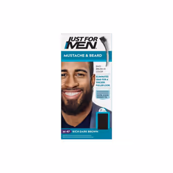 Just For Men Mustache & Beard Coloring for Gray Hair, M-47 Rich Dark Brown