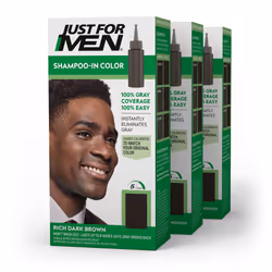 Just For Men Shampoo-In Color (Formerly Original Formula) Mens Hair Color with Keratin and Vitamin E for Stronger Hair - Ric ...