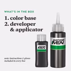 Just For Men Shampoo-In Color (Formerly Original Formula)  Mens Hair Color with Keratin and Vitamin E for Stronger Hair - Rich Dark Brown  H-47  Pack