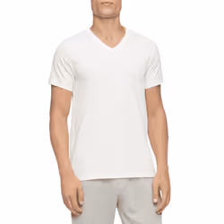 Calvin Klein Men's Cotton Classics 5-Pack Undershirts 5 White V-Neck