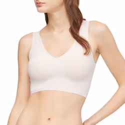 Calvin Klein Women's Invisibles Comfort Seamless Lightly Lined V Neck
