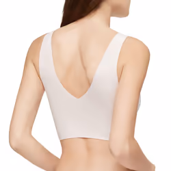Calvin Klein Women's Invisibles Comfort Seamless Lightly Lined V Neck