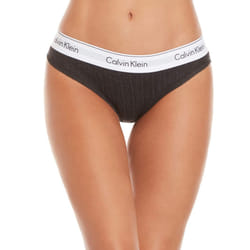 Calvin Klein Women`s Modern Cotton Logo Bikini (Charcoal Heather(QF495