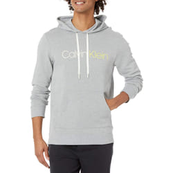 Calvin Klein Men's Immerge French Terry Hoodie  Wolf Grey Heather/Peac