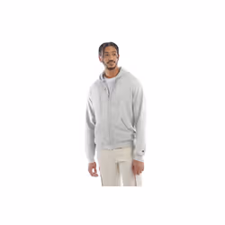 Adult Powerblend Full-Zip Hooded Sweatshirt - SAND - S(D0102HI33QW)