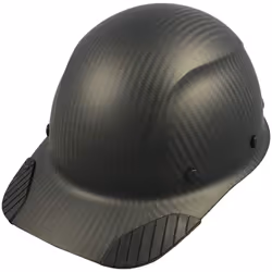 DAX Actual Carbon Fiber Cap Style Hard Hat - Matte Black