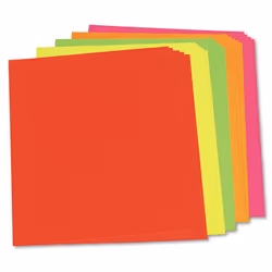 UCreate Neon Coated Poster Board  5 Assorted Colors  22"""" x 28""""  25 Sheets