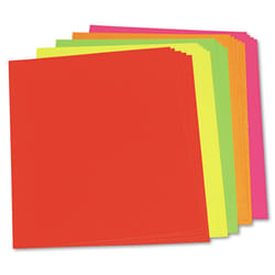 UCreate Neon Coated Poster Board  5 Assorted Colors  22"""" x 28""""  25 Sheets