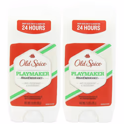 Old Spice High Endurance Invisible Solid Antiperspirant Deodorant Playmaker Scent 3 Ounce (Pack of 2)