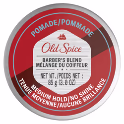 Old Spice Hair Styling Pomade for Men  Medium Hold/No Shine  Barber's Blend Infused with Aloe  3 Ounce
