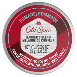 Old Spice Hair Styling Pomade for Men  Medium Hold/No Shine  Barber's Blend Infused with Aloe  3 Ounce
