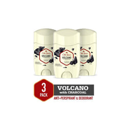 Old Spice Invisible Solid Antiperspirant Deodorant for Men Volcano with Charcoal Scent, 2.6 oz, 3 Pack