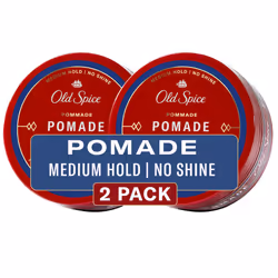 Old Spice Hair Styling Pomade for Men Medium Hold No Shine 2.22 Fl Oz Each Twin Pack