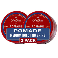 Old Spice Hair Styling Pomade for Men  Medium Hold No Shine 2.22 Fl Oz Each  Twin Pack