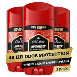 Old Spice Antiperspirant and Deodorant for Men  Invisible Solid  Swagger Scent  3.4 oz (Pack of 3)