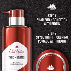 Old Spice Thickening 2-in-1 Men's Shampoo and Conditioner with Biotin and Invigorating Menthol  17.9 oz