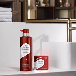 Old Spice Men's Thickening 2-in-1 Shampoo and Conditioner with Biotin and Menthol (17.9 Fl Oz) & Thickening Styling Pomade Infused with Biotin Bundle
