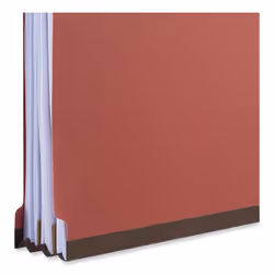 Universal 10280 Pressboard Classification Folder  Legal  Six-Section  Red  10/Box