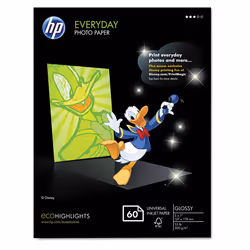 HP Everyday Photo Paper Glossy 5x7 in 60 sheets (CH097A)