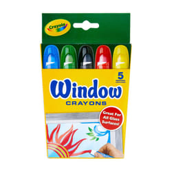 Crayola Washable Window Crayons  Glass and Window Art Supplies  Assorted Colors  5 Count  Gift for Boys & Girls