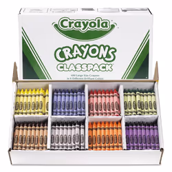 Crayola 528038 Classpack Large Size Crayons  50 Each of 8 Colors  400/Box