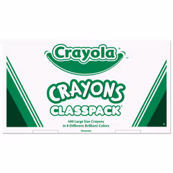 Crayola 528038 Classpack Large Size Crayons  50 Each of 8 Colors  400/Box