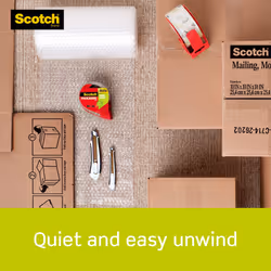 Scotch Sure Start Shipping Packaging Tape  1.88""x 38.2 yd  Designed for Packing  Shipping and Mailing  Quiet Unwind  No Splitting or Tearin