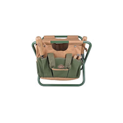 Esschert Design GT01 41 x 31 x 30cm Metal/Textile Garden Stool - Green