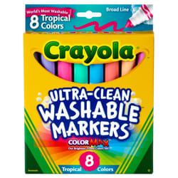 Crayola Washable Markers  Assorted Tropical Colors  8 Count