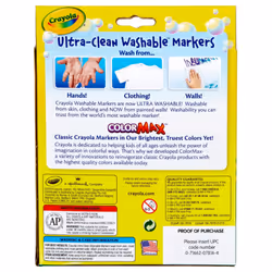 Crayola Washable Markers  Assorted Tropical Colors  8 Count