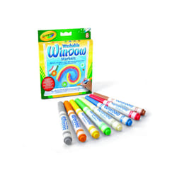 Crayola Window Markers (8 Count)  Washable Window Markers for Kids  Works On Glass Surfaces  Fun Gifts for Kids