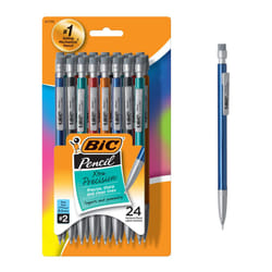 BIC Xtra-Precision Mechanical Pencil  Metallic Barrel  Fine Point (0.5mm)  24-Count  Doesn't Smudge and Erases Cleanly