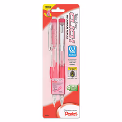 Pentel PD277TBP2PBC Pink Ribbon Twist-Erase CLICK Mechanical Pencil  0.7 mm  2/Pack